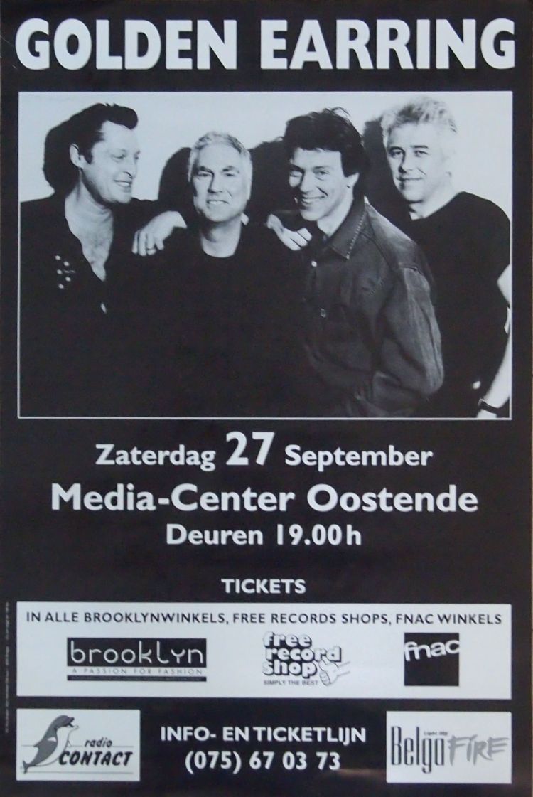 Golden Earring Naked II tour concert poster Oostende (Belgium) - Media-Center
